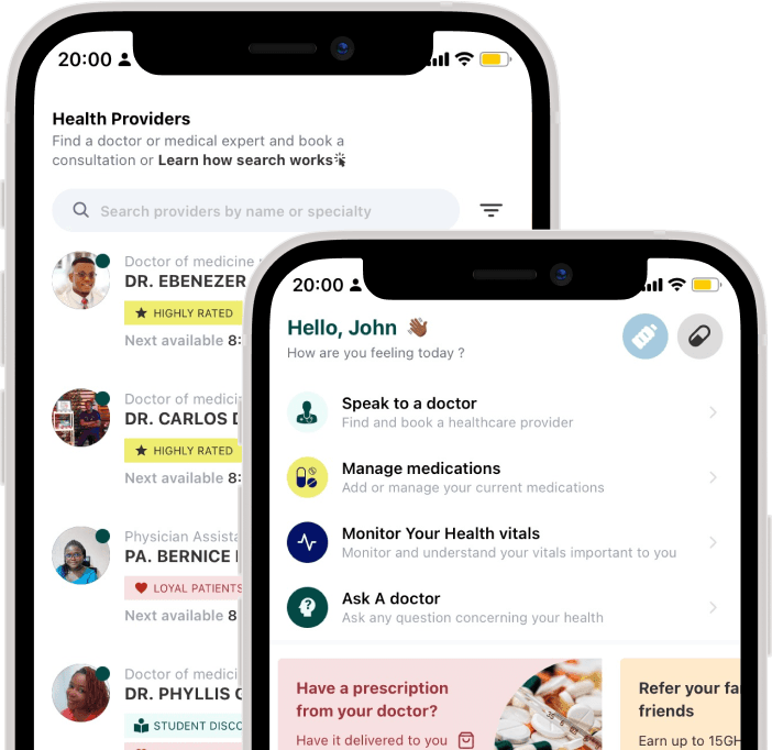 DrDoGood homepage on mobile app