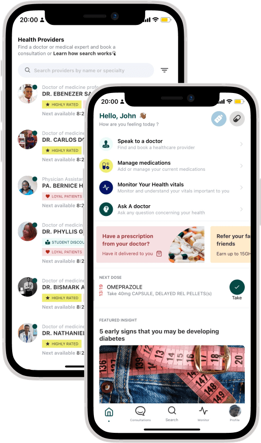 DrDoGood homepage on mobile app